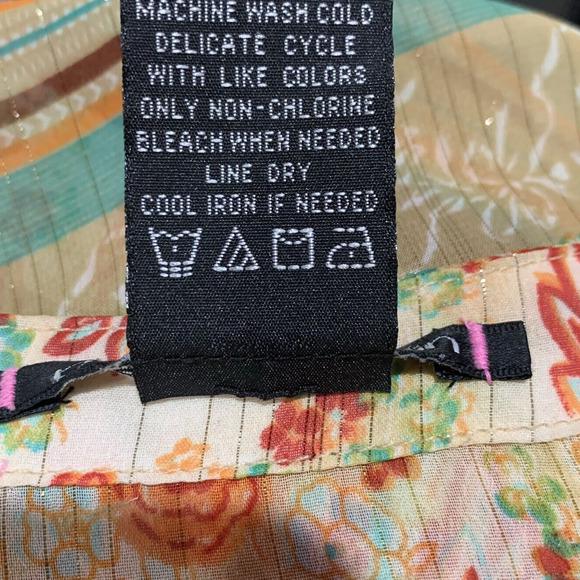 Vintage Pierre Cardin Top Women's Size 2x Sequined Retroglam Beaded Gold Sheer - Picture 5 of 7